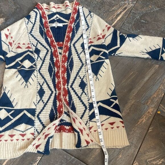 FATE open front cardigan sweater Aztec pattern knit, women’s Size S - Picture 10 of 12